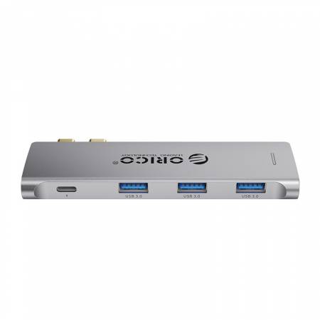 Докинг станция Orico 2CT-5H-GY 5в1 USB Type-C