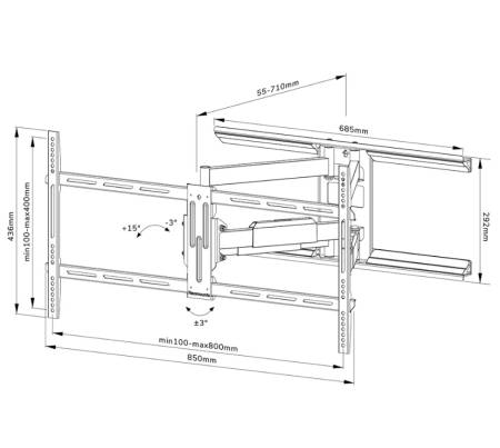 Neomounts Screen Wall Mount (full motion