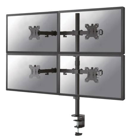 Neomounts Flat Screen Desk Mount (clamp/grommet) for 4 Screens