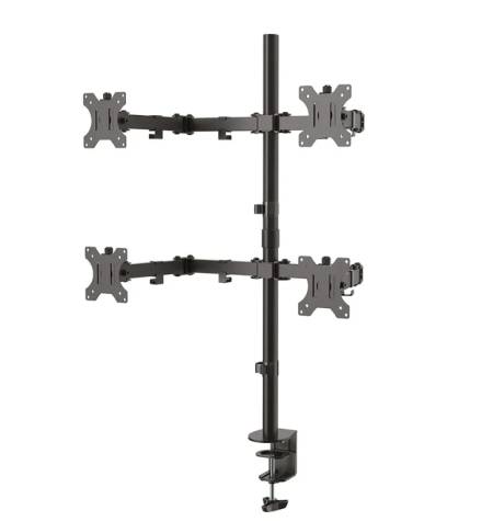 Neomounts Flat Screen Desk Mount (clamp/grommet) for 4 Screens