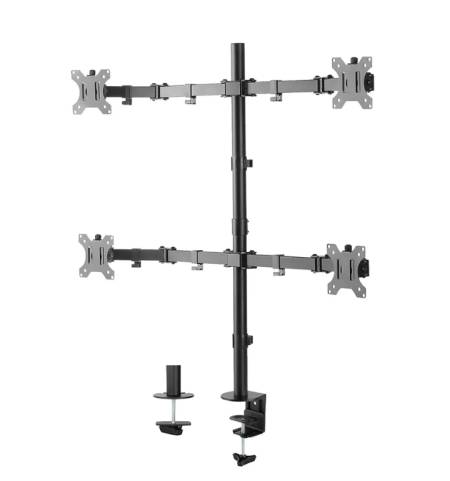 Neomounts Flat Screen Desk Mount (clamp/grommet) for 4 Screens
