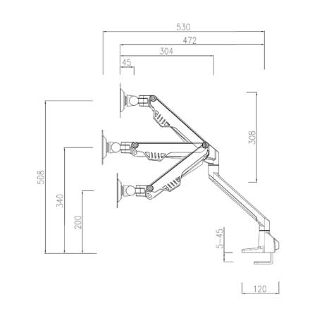 Neomounts Flat Screen Desk Mount (clamp/grommet)