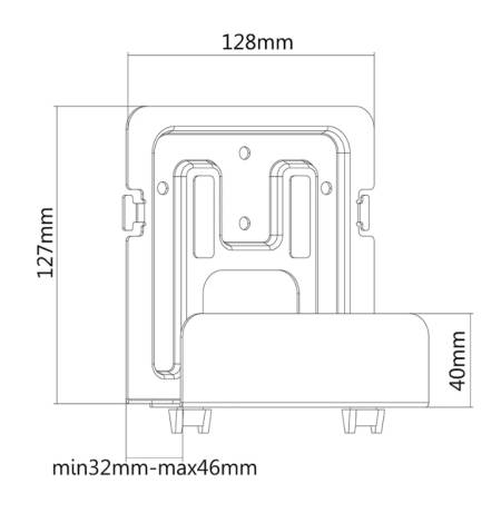 Neomounts Universal Mediabox Mount 32-46 mm. depth (also suited for Apple TV)