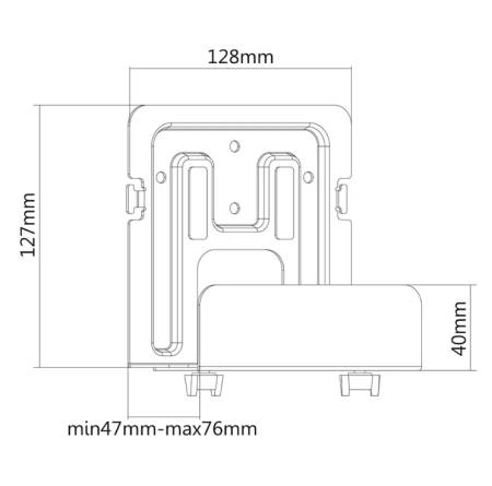 Neomounts Universal Mediabox Mount 47-76 mm. depth (also suited for Apple TV)