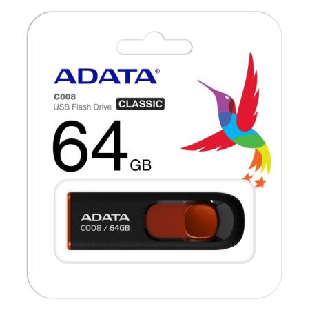 Adata 64GB C008 USB 2.0-Flash Drive Black