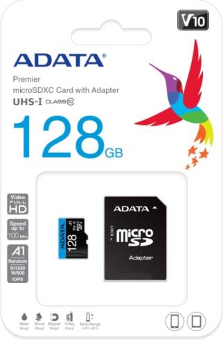 ADATA 128GB MicroSDXC UHS-I CLASS 10 (with adapter)