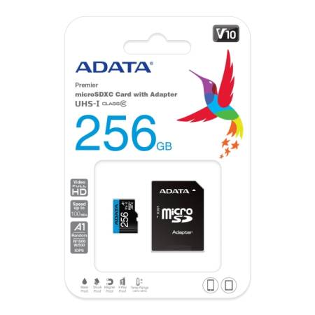 ADATA 256GB MicroSDXC UHS-I CLASS 10 (with adapter)