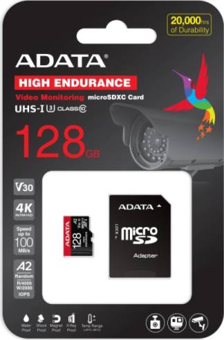 ADATA 128GB MicroSDXC UHS-I U3 V30S High (with adapter)