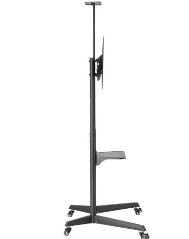 Neomounts Mobile Floor Stand incl. AV- and cam shelf (height adjustable: 128.5-145 cm)
