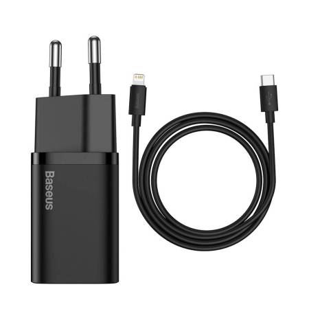 Зарядно устройство Baseus USB-C 20W super-si Quick + Type-C към Lightning кабел 1м