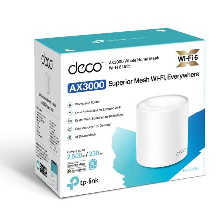 Безжична Wi-fi 6 Mesh система TP-Link Deco X50(1-pack) AX3000