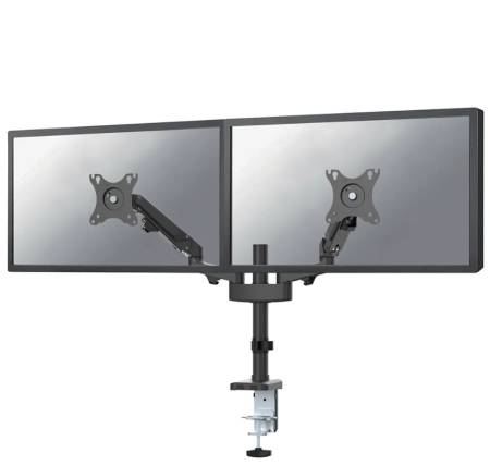 Neomounts Desk Pole Mount (clamp/grommet) for 2 Monitor Screens