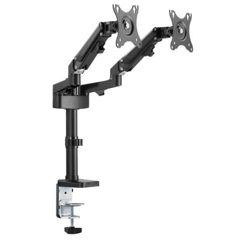 Neomounts Desk Pole Mount (clamp/grommet) for 2 Monitor Screens