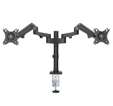 Neomounts Desk Pole Mount (clamp/grommet) for 2 Monitor Screens