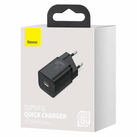 Зарядно устройство Baseus Super Si Quick USB-C 25W черно