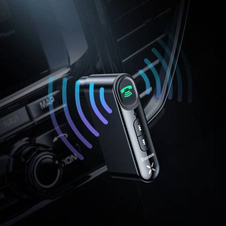 Аудио приемник Baseus Qiyin Bluetooth AUX мини жак за кола черен