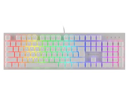 Genesis Gaming Keyboard Thor 303 White RGB Backlight US Layout Brown Switch