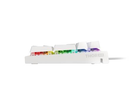 Genesis Gaming Keyboard Thor 303 White RGB Backlight US Layout Brown Switch