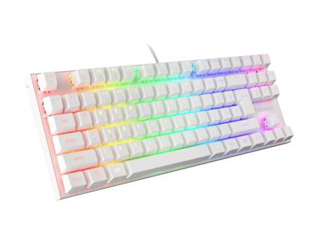 Genesis Gaming Keyboard Thor 303 TKL White RGB Backlight US Layout Brown Switch