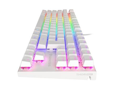 Genesis Gaming Keyboard Thor 303 TKL White RGB Backlight US Layout Brown Switch