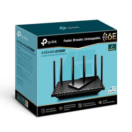 Рутер TP-Link Archer AXE75 3-лентов Wi-Fi6E AXE5400