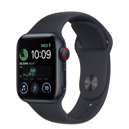 Apple Watch SE2 GPS + Cellular 40mm Midnight Aluminium Case with Midnight Sport Band - Regular