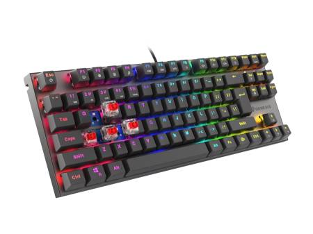 Genesis Mechanical Gaming Keyboard Thor 303 TKL RGB Backlight Red Switch US Layout Black