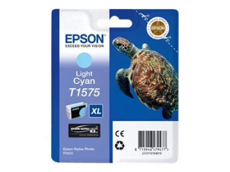 EPSON T1575 ink cartridge light cyan standard capacity 1-pack blister without alarm