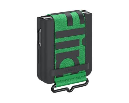 Samsung Flip4 Silicone Cover with Strap Black
