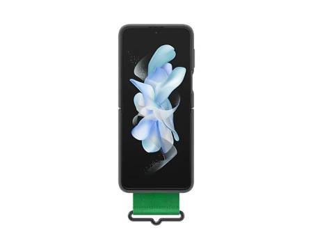 Samsung Flip4 Silicone Cover with Strap Black