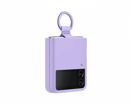 Samsung Flip4 Silicone Cover with Strap Lavender