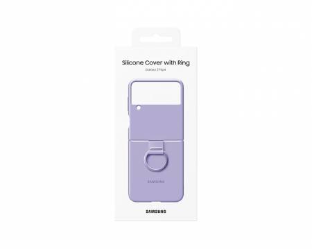 Samsung Flip4 Silicone Cover with Strap Lavender