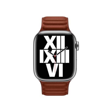 Apple Watch 41mm Umber Leather Link - S/M