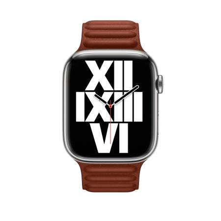 Apple Watch 45mm Umber Leather Link - M/L
