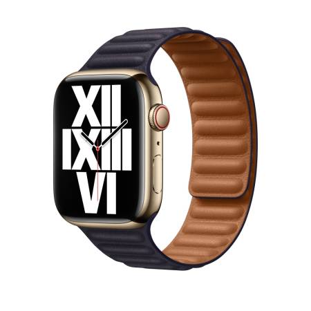 Apple Watch 45mm Ink Leather Link - M/L
