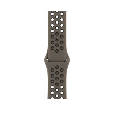Apple Watch 45mm Olive Grey/Black Nike Sport Band