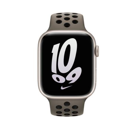 Apple Watch 45mm Olive Grey/Black Nike Sport Band