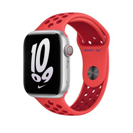 Apple Watch 45mm Bright Crimson/Gym Red Nike Sport Band