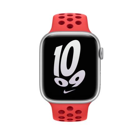 Apple Watch 45mm Bright Crimson/Gym Red Nike Sport Band
