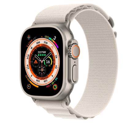 Apple Watch 49mm Starlight Alpine Loop - Medium
