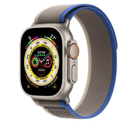 Apple Watch 49mm Blue/Gray Trail Loop - S/M