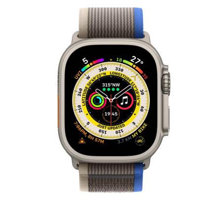 Apple Watch 49mm Blue/Gray Trail Loop - S/M