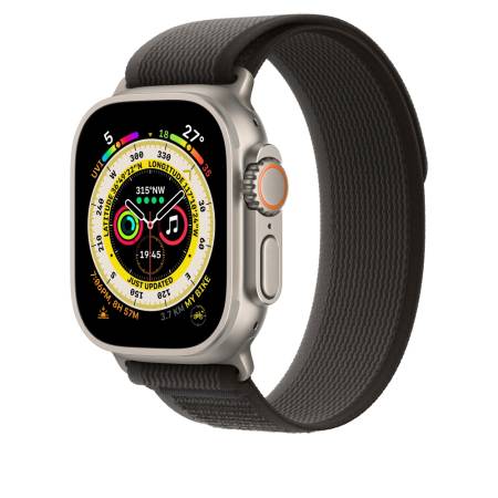 Apple Watch 49mm Black/Gray Trail Loop - S/M