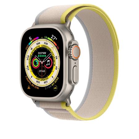 Apple Watch 49mm Yellow/Beige Trail Loop - M/L