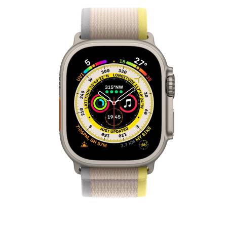 Apple Watch 49mm Yellow/Beige Trail Loop - M/L