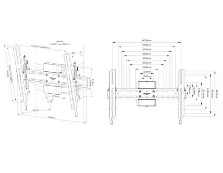 Neomounts Select Screen Pillar Mount (tilt