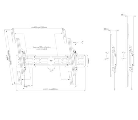 Neomounts Select Screen Wall Mount (tilt