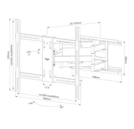 Neomounts Select Screen Wall Mount (full motion
