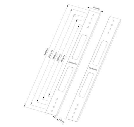 Neomounts VESA Conversion Brackets set - VESA 400 to 450/500/550/600