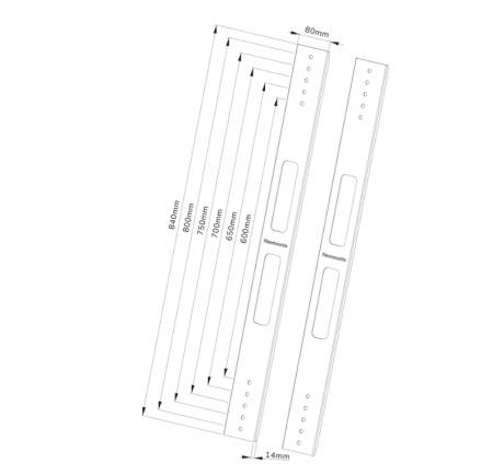 Neomounts VESA Conversion Brackets set - VESA 400 to 600/650/700/750/800